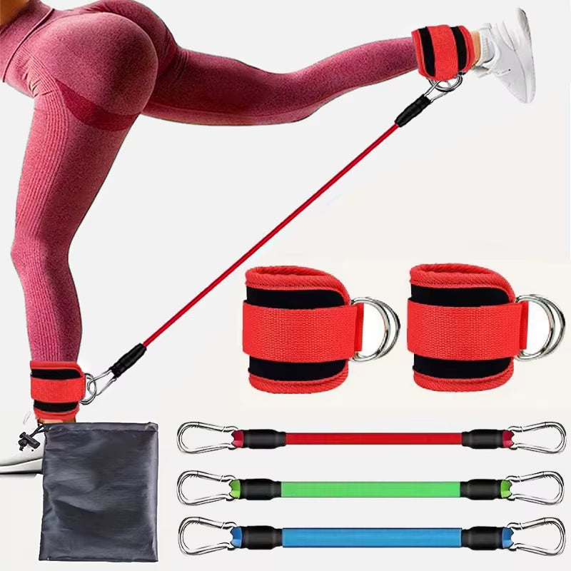 Resistance Band Set Ankle Straps Workout Exercise Equipment Fitness Yoga Elastic Fitness Bands for Gym Man and Woman Sport