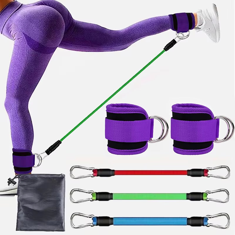 Resistance Band Set Ankle Straps Workout Exercise Equipment Fitness Yoga Elastic Fitness Bands for Gym Man and Woman Sport