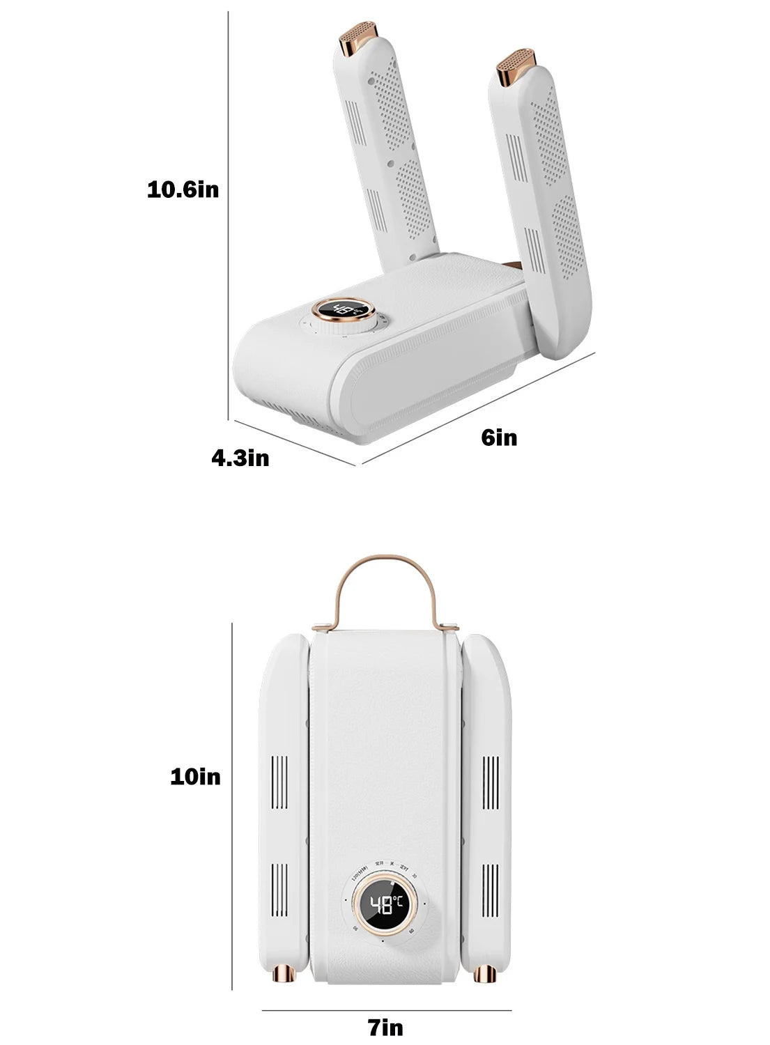Shoe Dryer with Heat Blower, Glove Dryer & Boot Warmer - Adjustable Dry Rack - Intelligent Timer