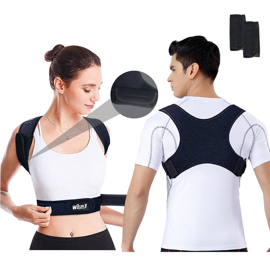 Posture Corrector Brace for Women Men,Back Brace for Posture for Women and Men with Adjustable Shoulder Braces and Cushion Pads,Corrects Hunching&Bad Posture&Shoulder Neck Pain